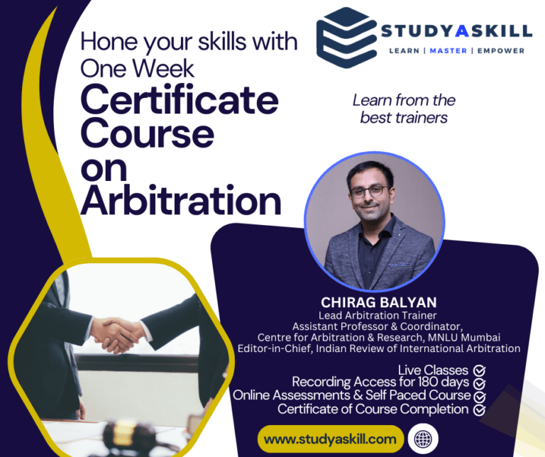 One Week Certificate Course on Arbitration